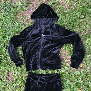 Black Velour Tracksuit🖤✨